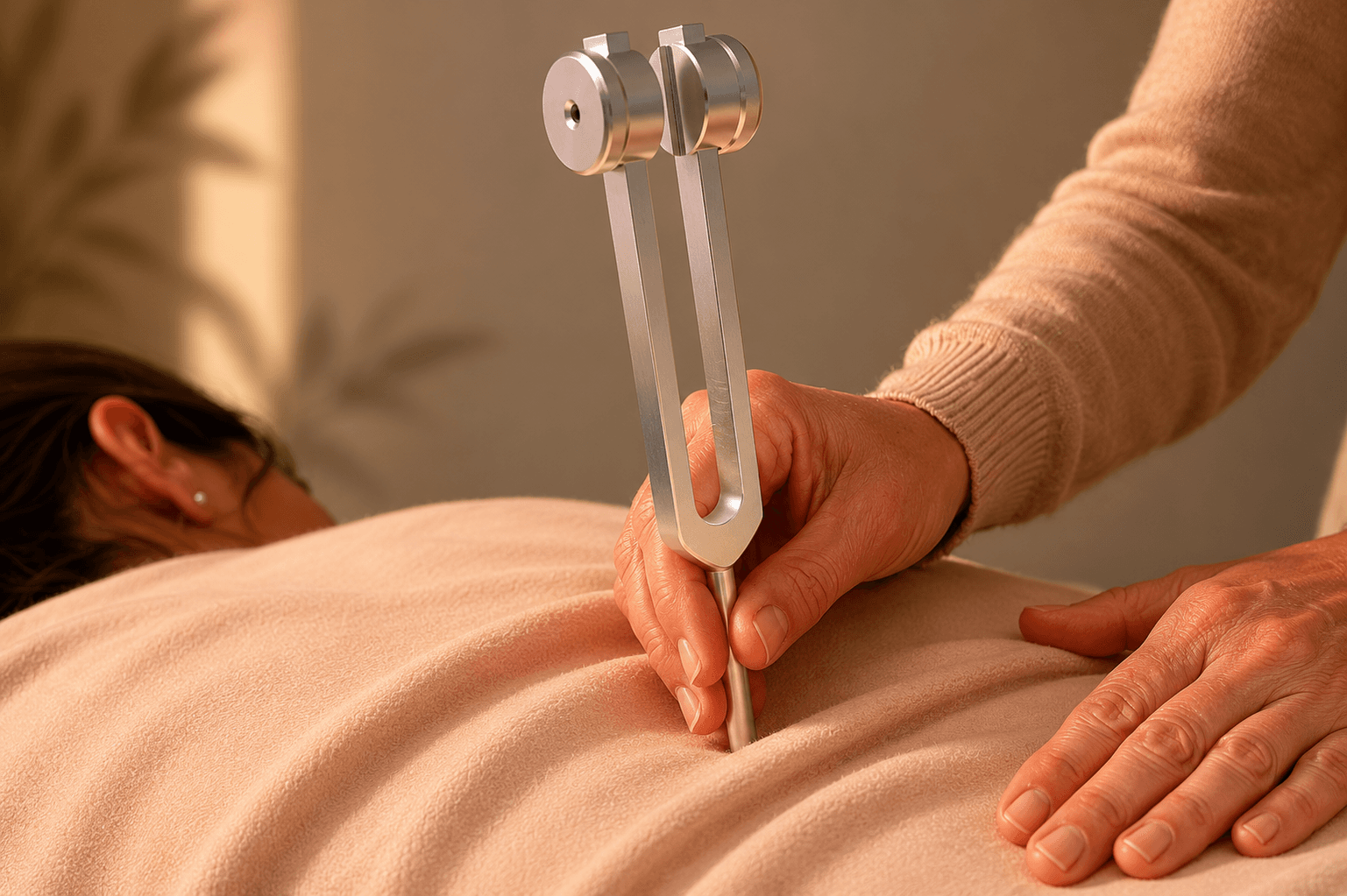 Terapia vibracional con diapasones